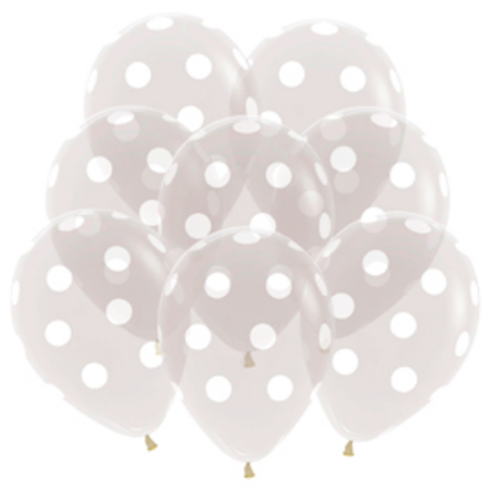 Globos lunares marrones fondo transparente 6u